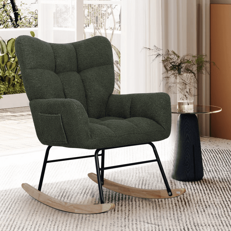 Olive green rocking chair sale