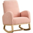 Rocking Chair Nursery UpholsteredRocker With High Backrest And Side