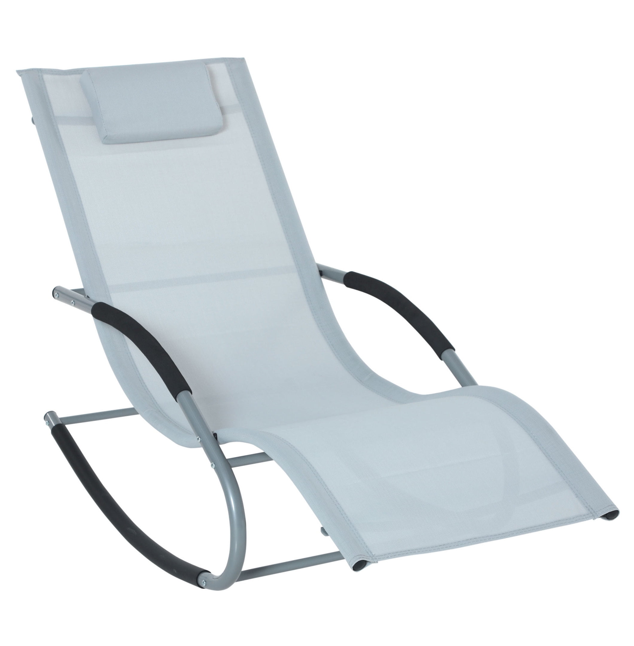 Rocking Chair Outdoor Chaise Lounge Chair Recliner Rocker with ...