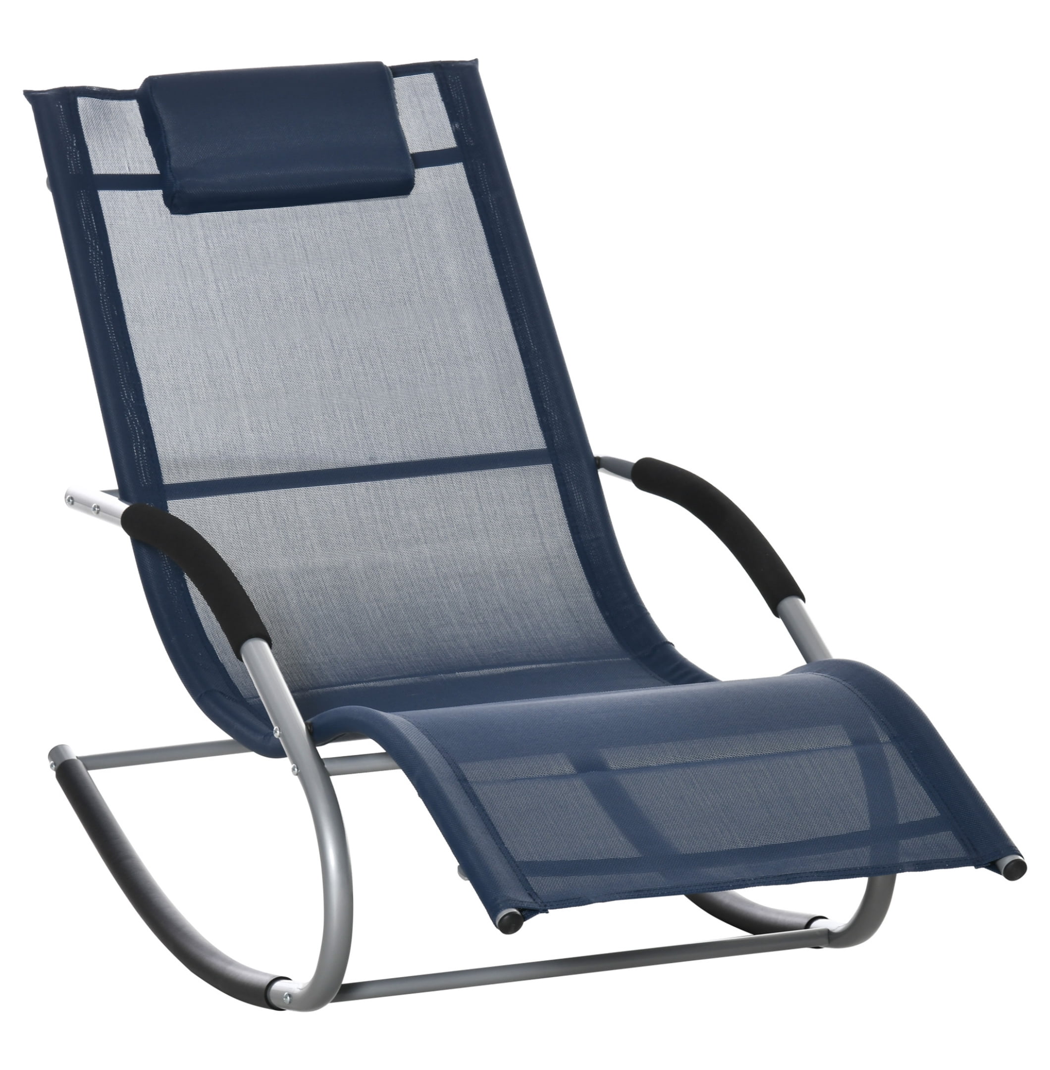Rocking Chair Outdoor Chaise Lounge Chair Recliner Rocker with ...
