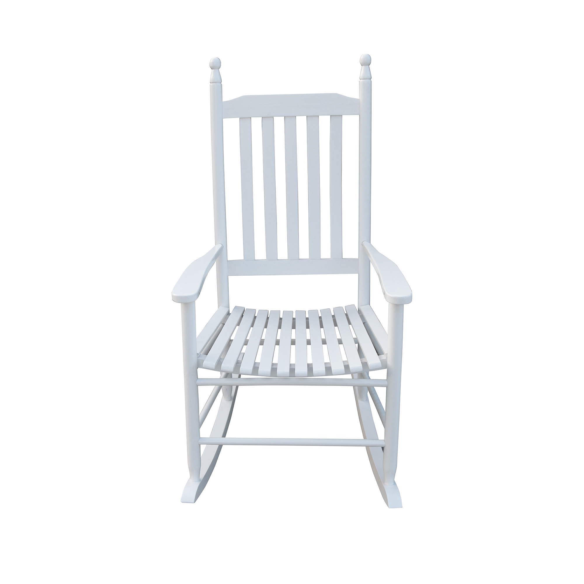 Rocking Chair for Outdoor, Wooden Patio Porch Rocker Chair with Back Support, Ergonomic Wooden Rocking Chair for Patio Porch Backyard, Rocking Bistro Chair Patio Chairs, Max 280lbs, White, A1582 - image 1 of 7