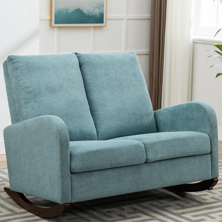 Double wide rocking outlet recliner