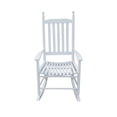 thumbnail image 1 of Rocking Chair for Porch, Wooden Rocker Chair Reclining Seat with High Back Slat, All-Weather Resistant Porch Rocker for Garden Patio Balcony Backyard, Blue, 1 of 7