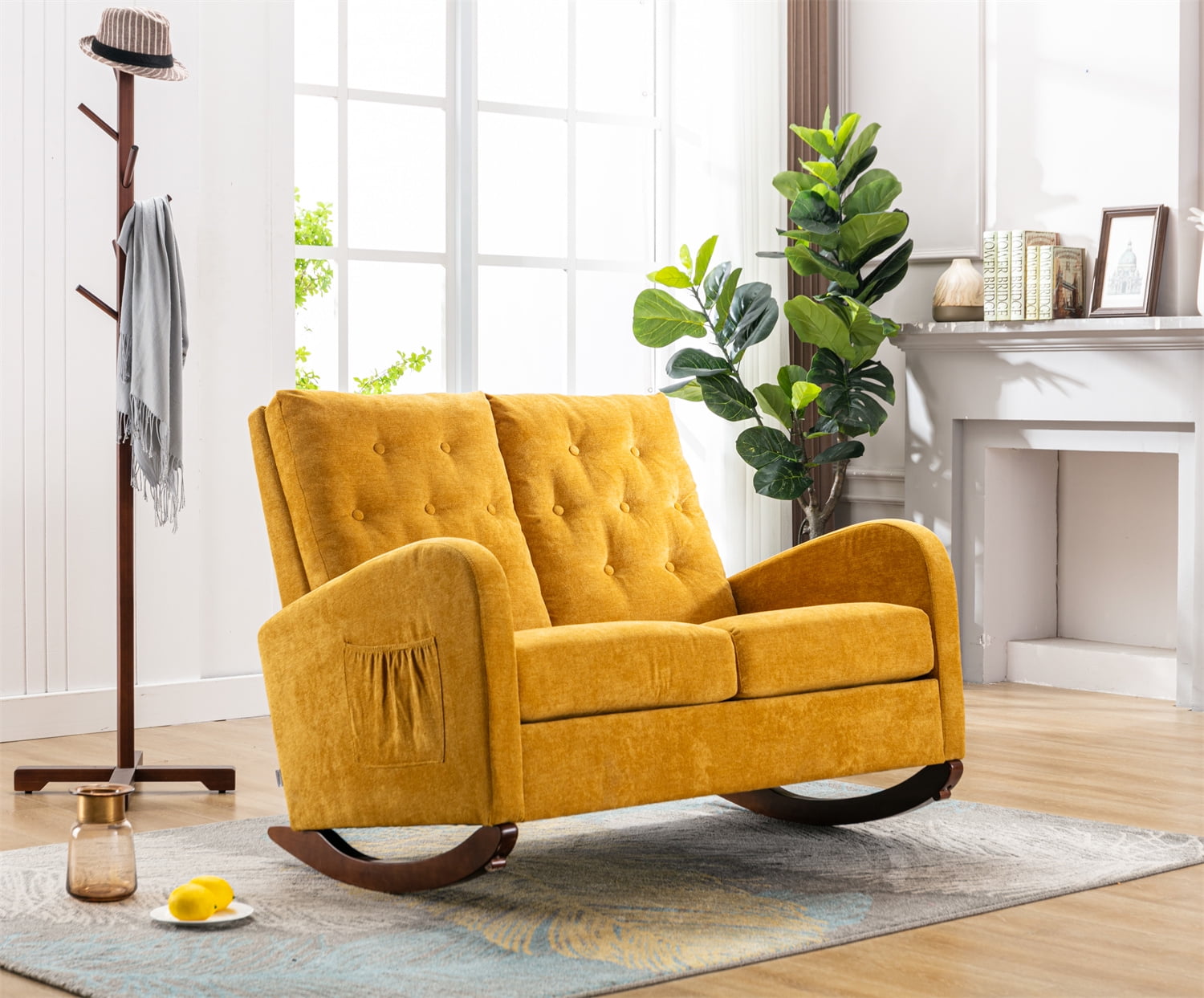 Mustard rocking chair discount