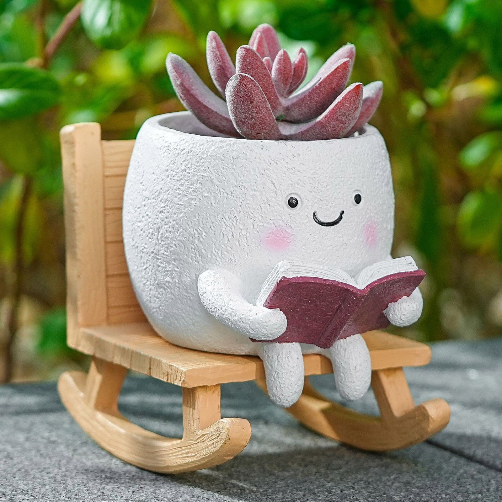 Rocking Chair Face Planter,Cute Pots For Indoor Outdoor Plants ...