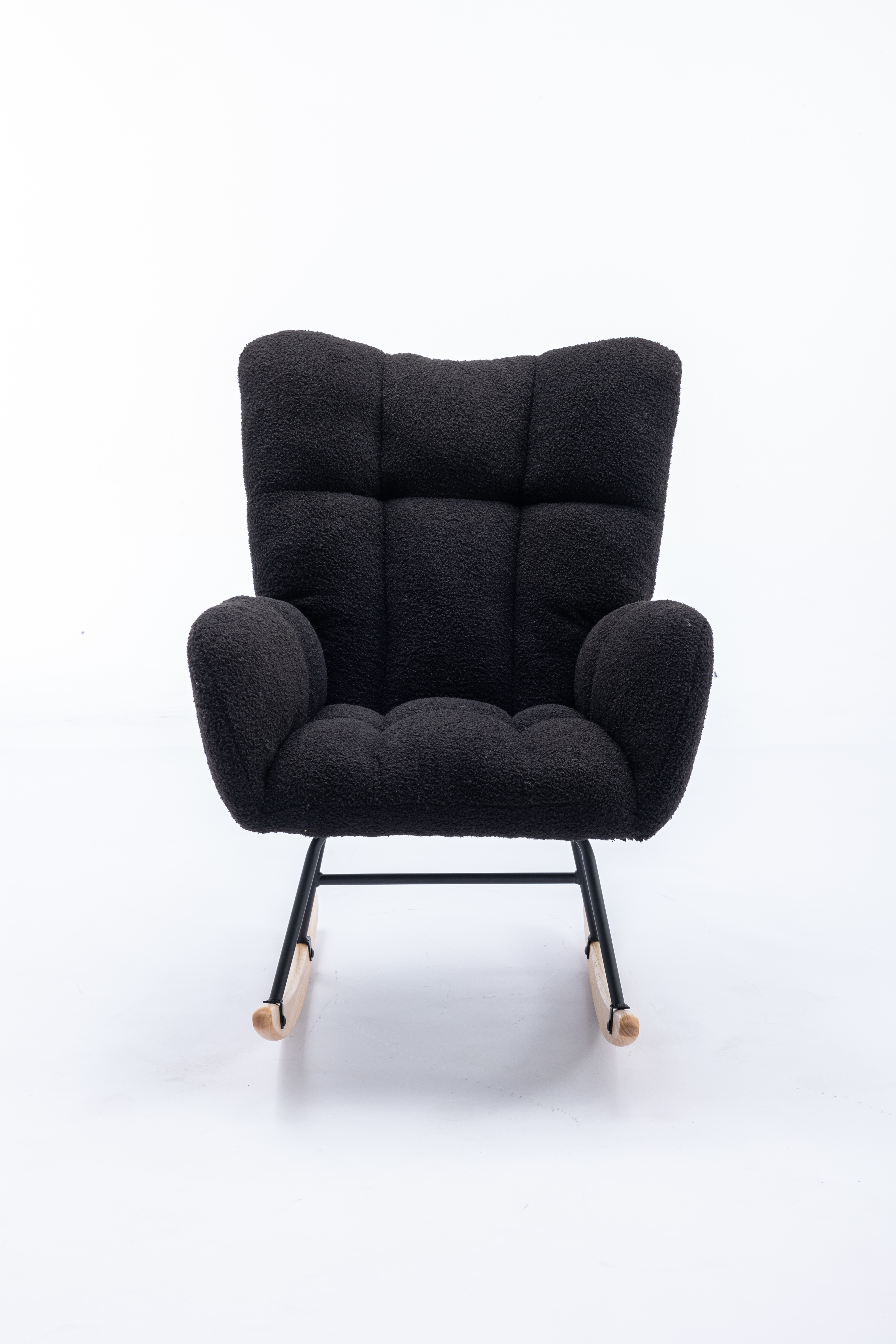 Rocking Chair, Soft Teddy Velvet Fabric Rocking Chair for Nursery ...