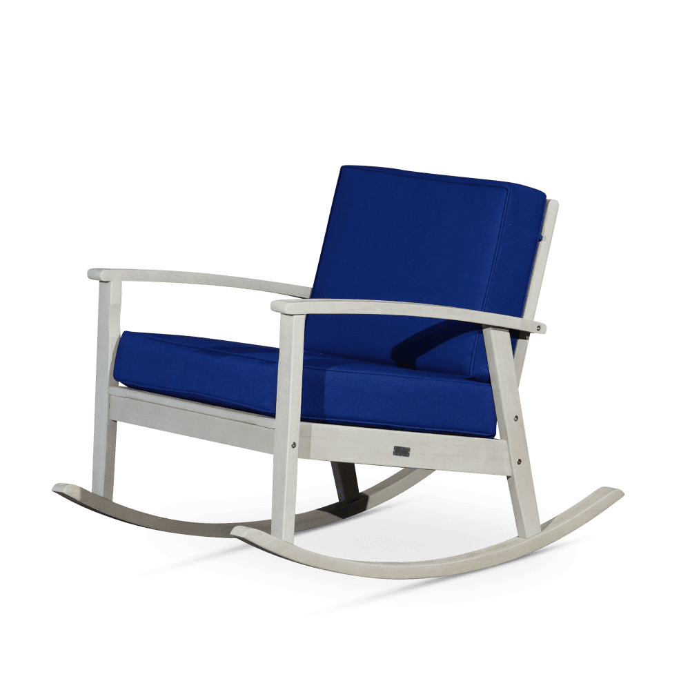 Rocking Chair with Solid Wood Legs, Modern Comfy Upholstered Rocker ...