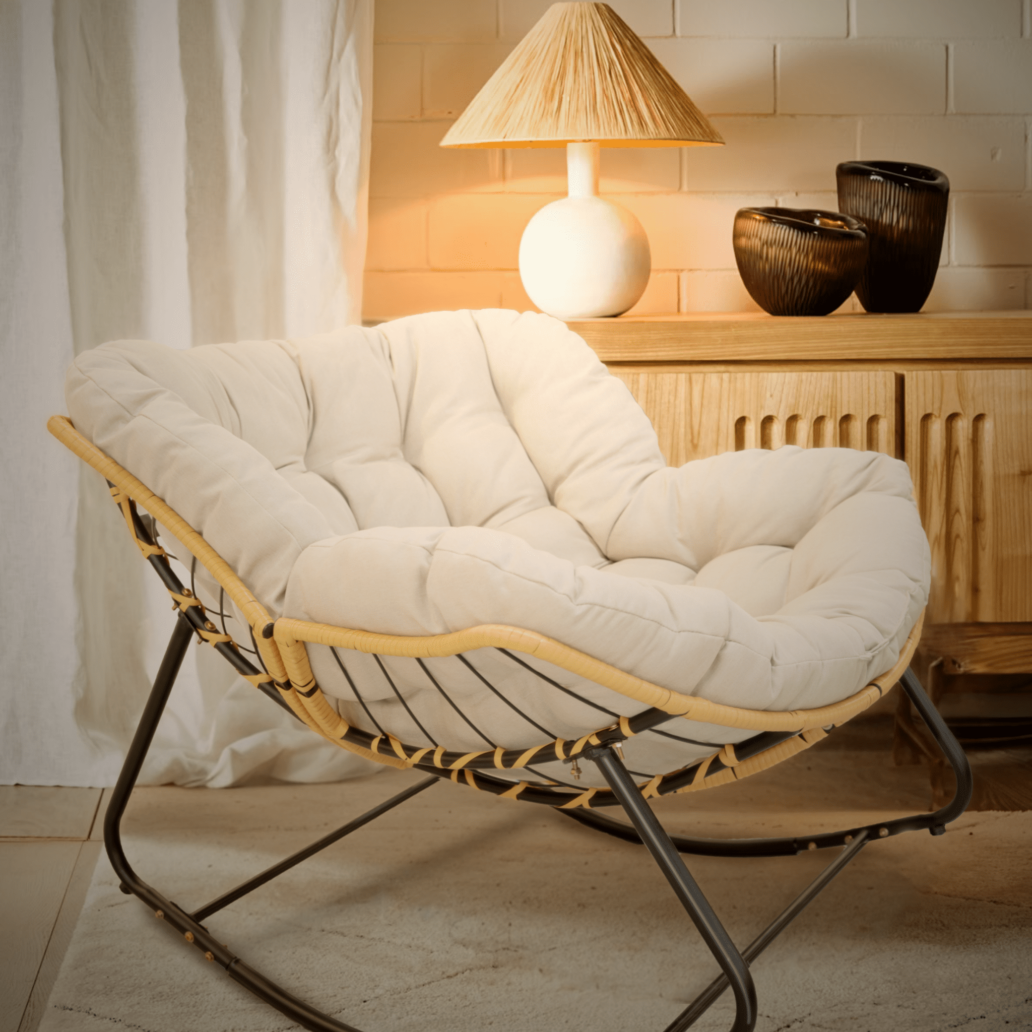 Rattan Chair Modern Indoor Rocking Chair Egg Chair Indoor Moonmiss