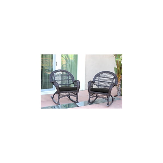 Rocking Chairs Set of 2 - Outdoor Patio Resin Chairs with Cushions