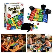 Rocking Dice Game,Simultaneous Dice Rolling Party Game, Tabletop Game for Adult Game Night, Travel & Camping Group Activity Gift