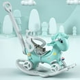 thumbnail image 1 of Rocking Horse for 1 Year Old, SHINPT Toddler Rocking Toy with Push Handle, Baby Ride On Toy for Toddlers 1-3, Kids Ride On Horse Indoor, Baby Rocker Toy for Birthday Gift, Blue/Pink Rocking Horse, 1 of 7