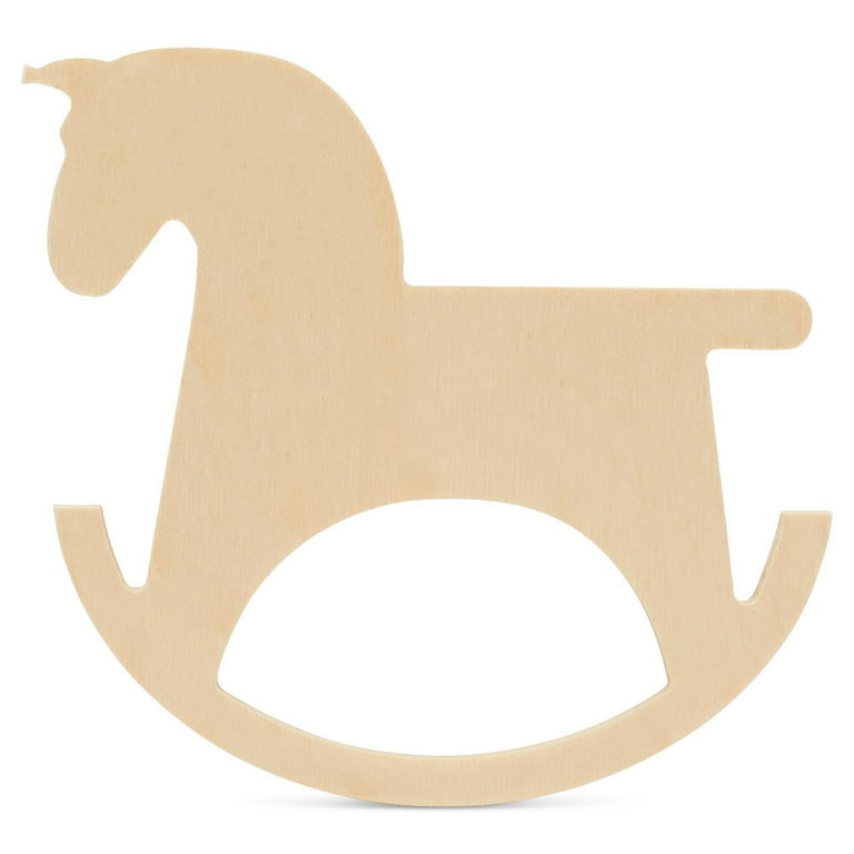 Craft Embellishments: Wooden Rocking Horse - 10pk Craft Embellishments: Wooden Rocking Horse - 10pk