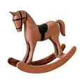 thumbnail image 1 of Rocking Horse Figurine Desktop Decorative Statue Tabletop Art Craft Ornament Unique Wood Material Shelf Desk Decor, 1 of 9