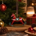 thumbnail image 1 of Rocking Horse Ornament, Iron Christmas Decoration, Classic Rocking Horse Silhouette with Hanging Loop for Home Displays, Painted Metal Figure for Nostalgic Holiday Accent Decor, 1 of 7