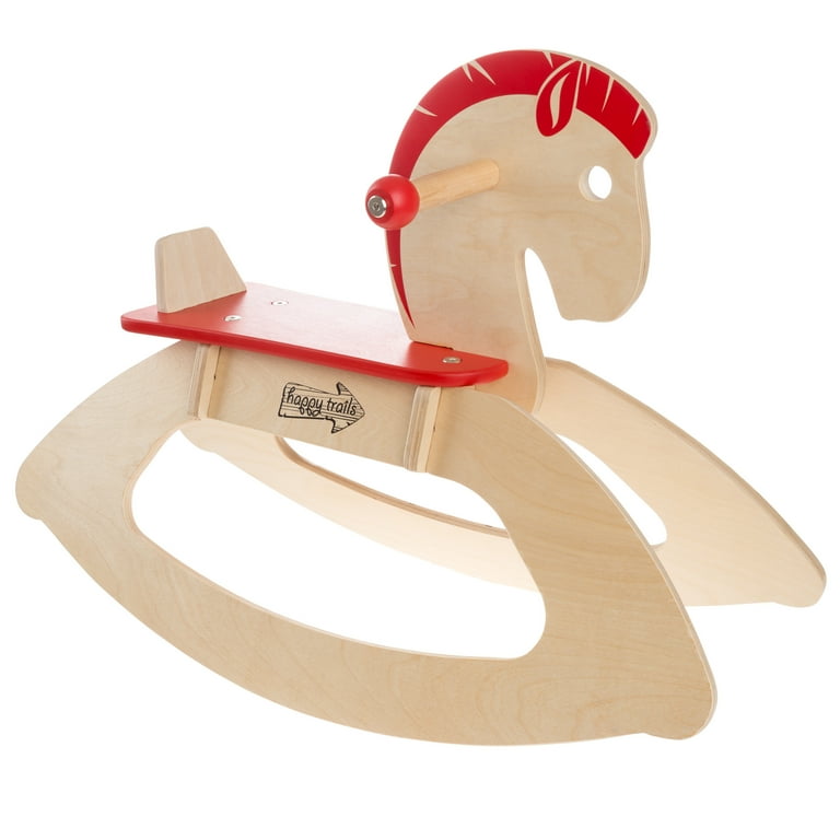 Rocking Horse Ride-on Toy for Children-Classic Wooden Rocker-Helps
