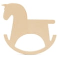 thumbnail image 1 of Rocking Horse Wood Cutouts 12-inch, Pack of 5 Unfinished Wood Crafts Blank, Wooden Shapes for Crafts & Party Decor, by Woodpeckers, 1 of 5