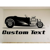 Rocking Hot Rod Car Wall Decal - Auto Wall Mural - Vinyl Stickers - Boys Room Decor
