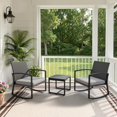 Rocking Patio Bistro Sets 3 Piece - All-Weather - Conversation ...