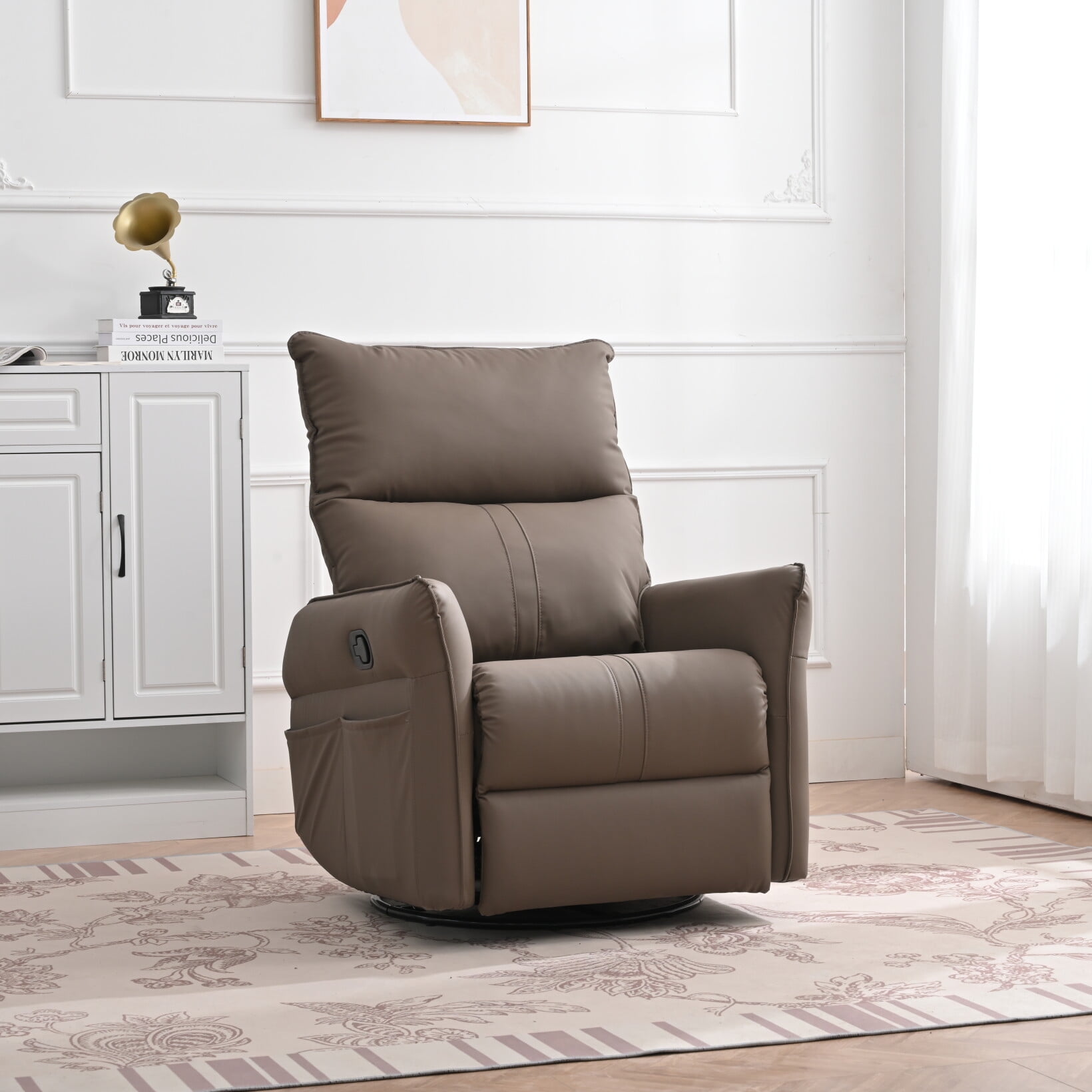 Rocking Recliner Chair,360 Degree Swivel Nursery Rocking Chair for 330 ...