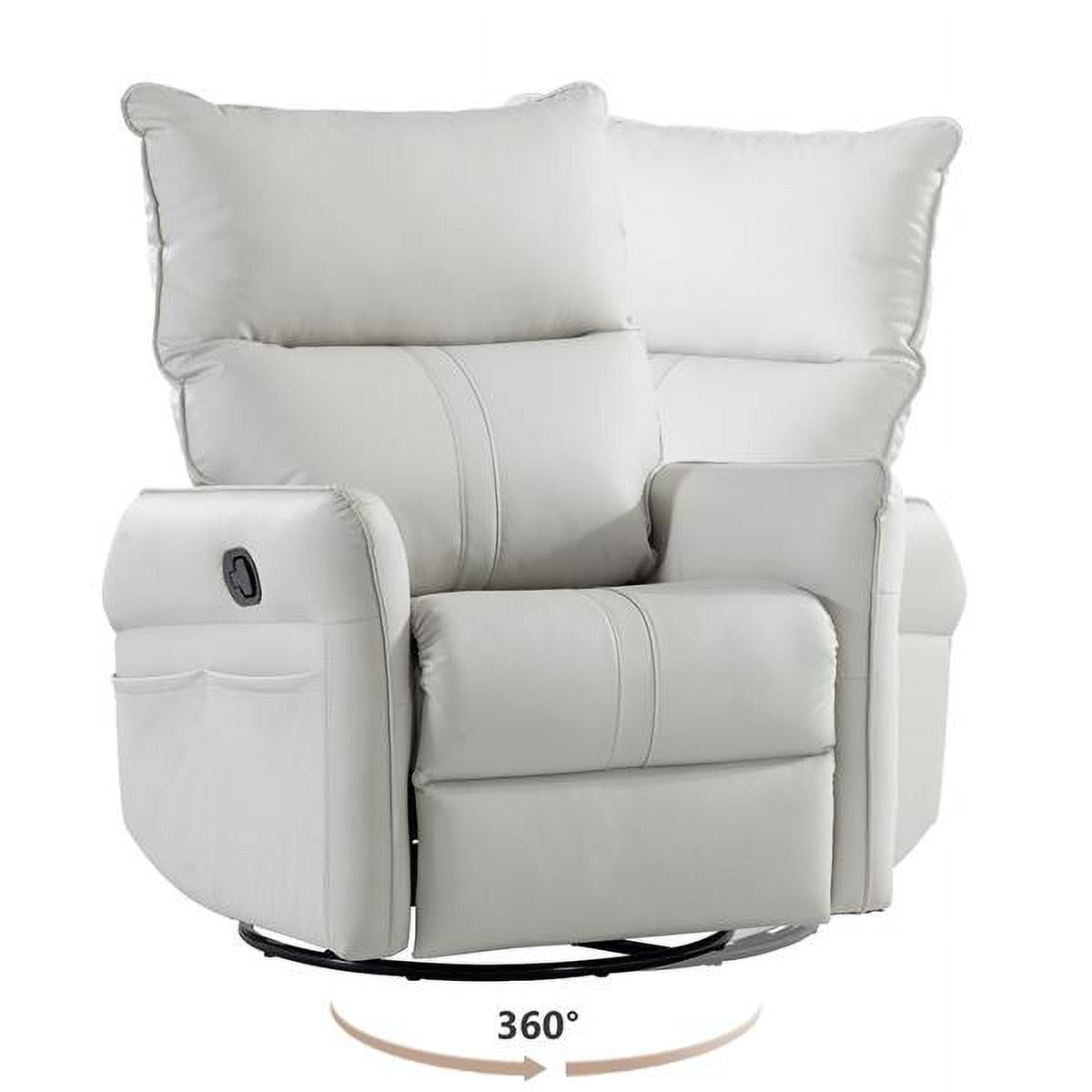 Rocking Recliner Chair – 360° Swivel, 30° Rocking, 90-150° Reclining ...
