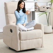 Angel Line Rebecca Upholstered Swivel Gliding Recliner, Beige - Walmart.com