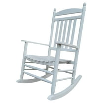 Rocking Rocker-A040WT White Wood Porch Rocker/Outdoor Rocking Chair -Easy to Assemble-Comfortable Size-Outdoor or Indoor Use