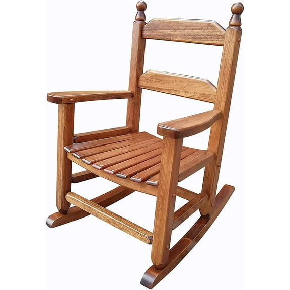 Rocking Rocker - K081NT Durable Natural Child’s Wood Porch Rocker/Outdoor Rocking Chair - Indoor or Outdoor - Suitable for 3-7 Years Old