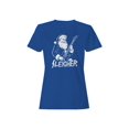 thumbnail image 1 of Rocking Santa Sleigher Design Women's T-shirt, 1 of 3