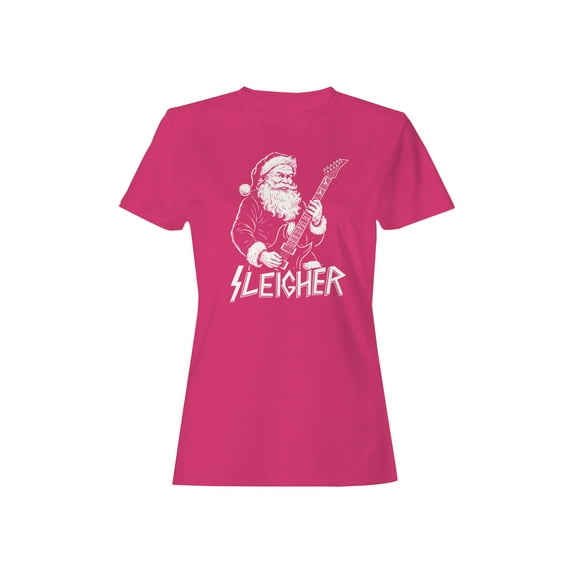 Rocking Santa Sleigher Design Women's T-shirt
