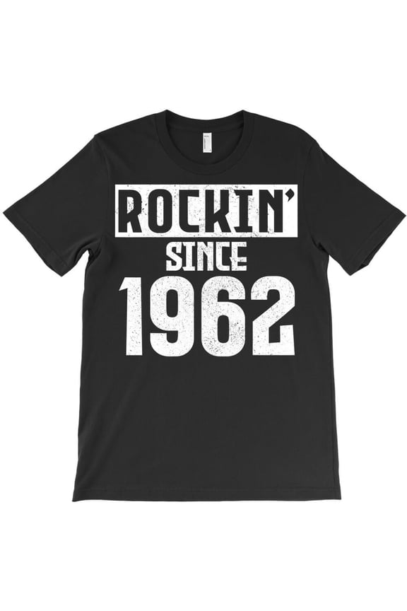 Rocking Since 1962 Funny 60th Birthday Classic Rock Music Fan Gift H17511 T-Shirt, for Men and Women, Up to Size 5XL