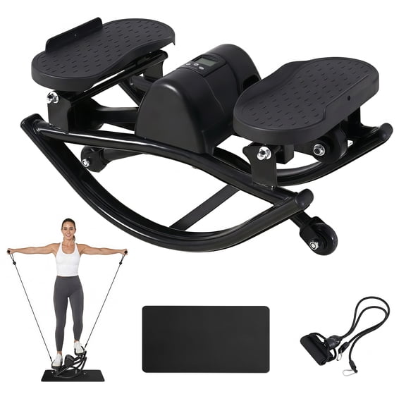 Rocking Steppers, Stair Steppers for Exercise at Home, Stepper Exercise Machine with 250 LBS Weight Capacity, Cardio Exercise Machine for Apartments & Dormitories