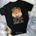 thumbnail image 1 of Rocking The Dog Mom And Vegan Life, Funny Vintage Themed Gift Unisex T-Shirt, 1 of 2