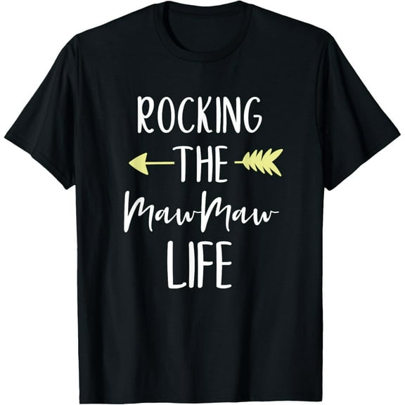 Rocking The MawMaw Life Cute Rockin' Cool Maw-Maw T-Shirt100% cotton