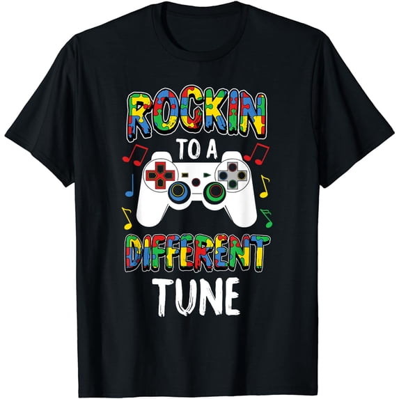 Rocking To A Different Tune Autism Awareness Gamer s Gift T-Shirt