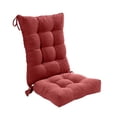 thumbnail image 1 of Millsilo 38" x 17" x 3" Indoor Tufted Rocking Chair Cushion & Seat Pad with Non-Slip Base & Secure Ties — Deep Red, 1 of 9