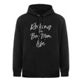 thumbnail image 1 of Rocking the Boy Mom Life Hoodie Funny Cute Boy Mom Pullover Pullover Hoodie Black, 1 of 7