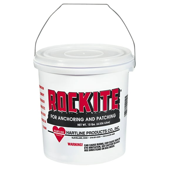 10 lb Hartline Products 10010 Rockite Pourable Anchor & Patch Cement