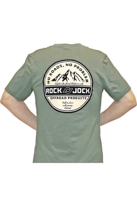 Rockjock RJ-711012-M T-Shirt with Peeing Outside Logo & On Front, Back & Green - Medium
