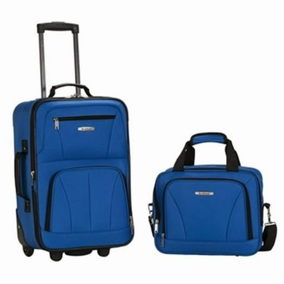 Rockland 2 PC LUGGAGE SET - BLUE