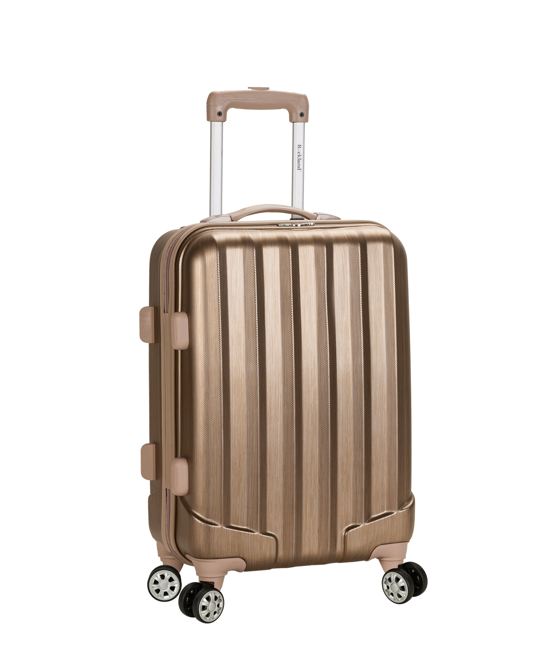Rockland 20” Unisex Hardside Carry On Luggage, Brown