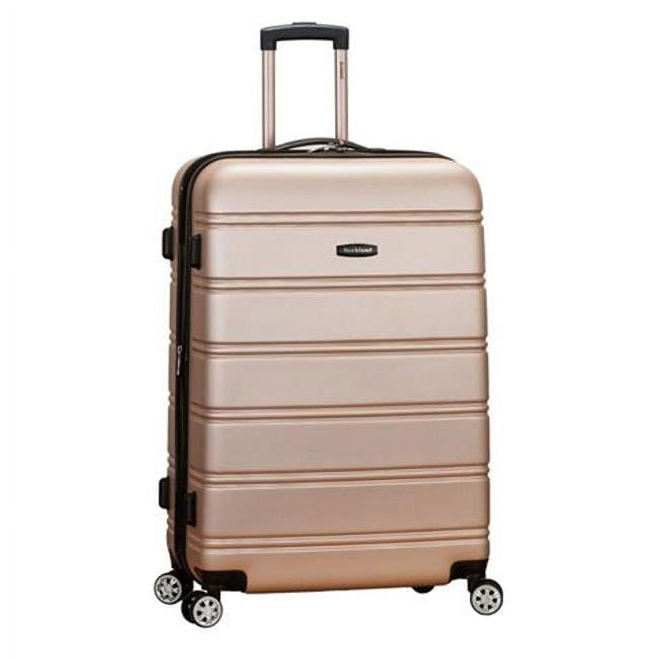 Rockland 28 in. Expandable ABS Dual Wheel Spinner Luggage - Champagne ...