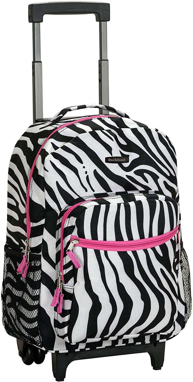 Zebra Rockland Luggage 17 Inch Rolling Backpack Rockland Double