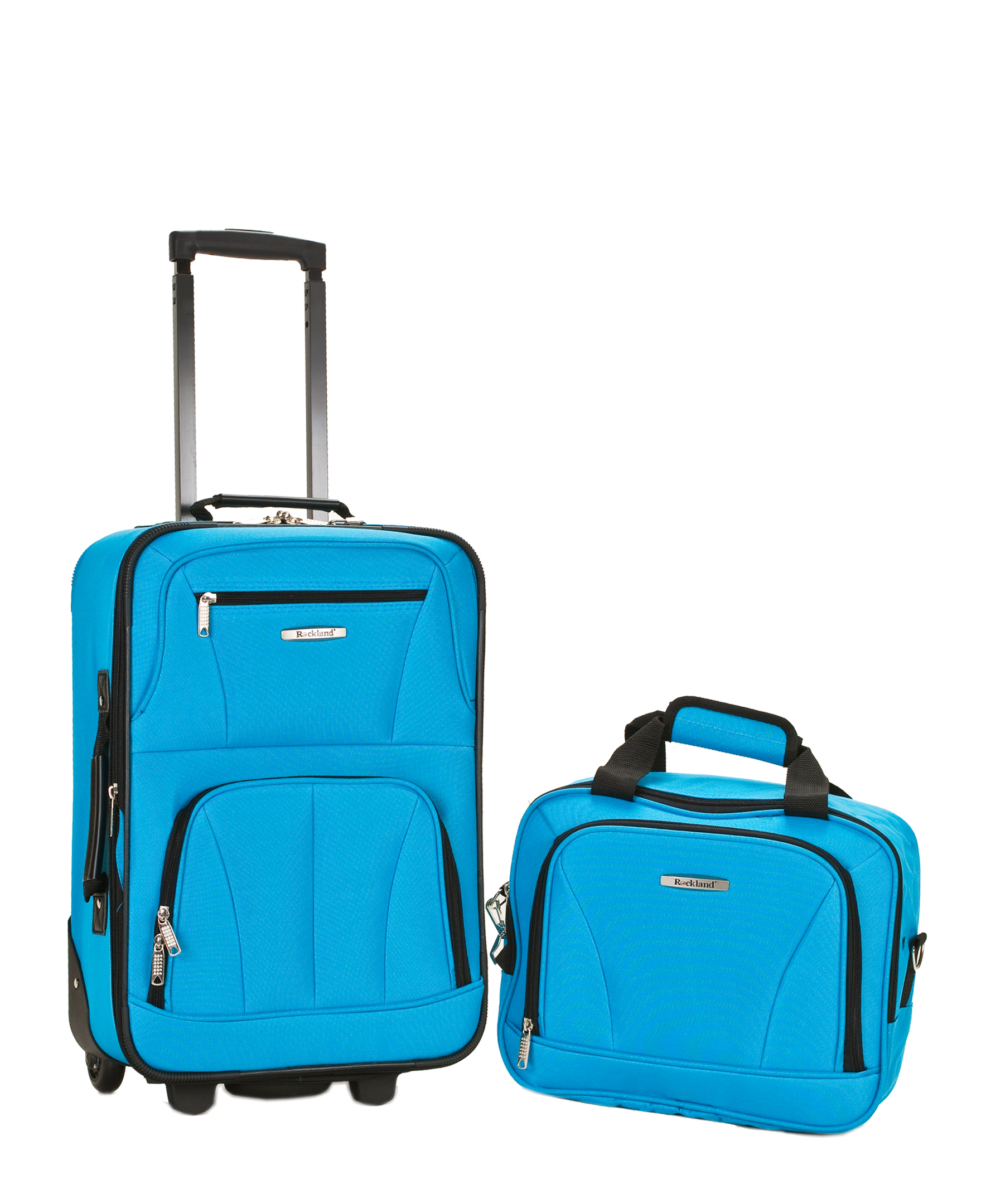 Rockland Expandable Carry On Luggage Set-Color:Turquoise,Number of Items:2 Piece - image 1 of 2