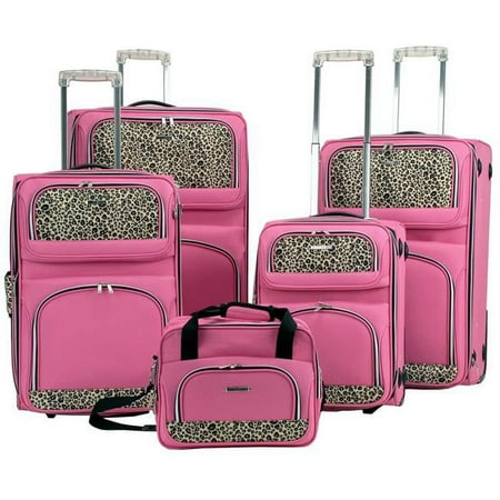 Rockland F07L-PINK 5PC LUGGAGE SET - PINK