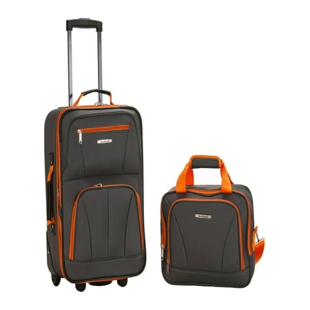 Rockland Fashion Softside Upright 2 Piece Luggage Set F102