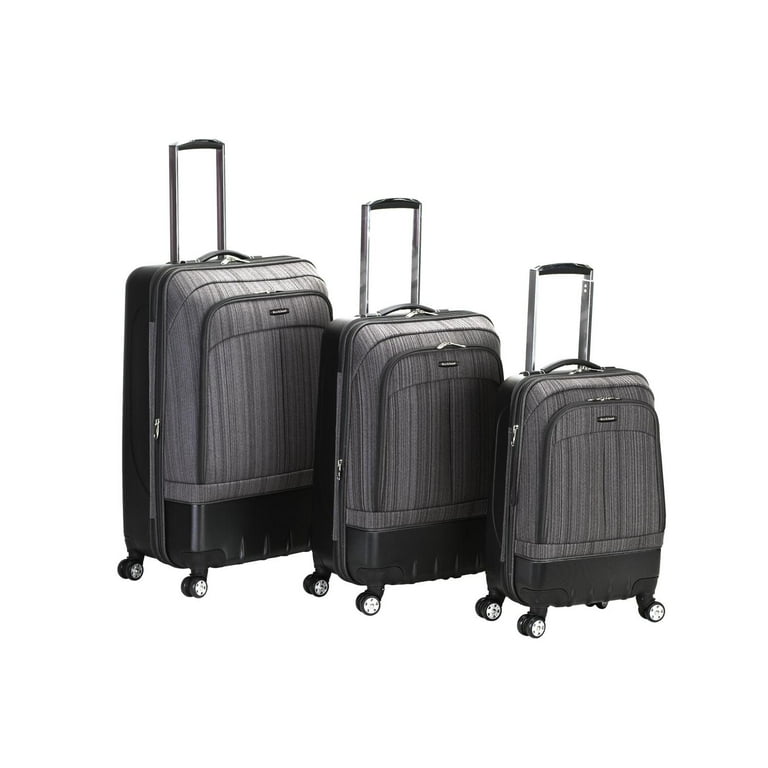 Rockland Luggage 3 Piece Milan Hybrid Softside/Hardside Luggage