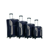 Rockland Luggage 4 Piece Impact Softside Spinner Luggage Set - Walmart.com