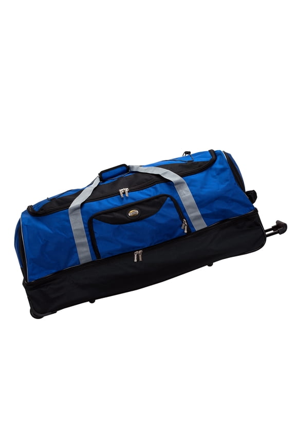 Luggage 40 Drop Bottom Rolling Duffel Bag, Navy