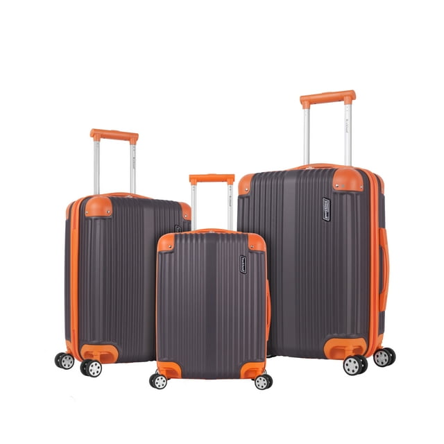 Rockland Luggage Berlin 3 Piece ABS NonExpandable Luggage Set