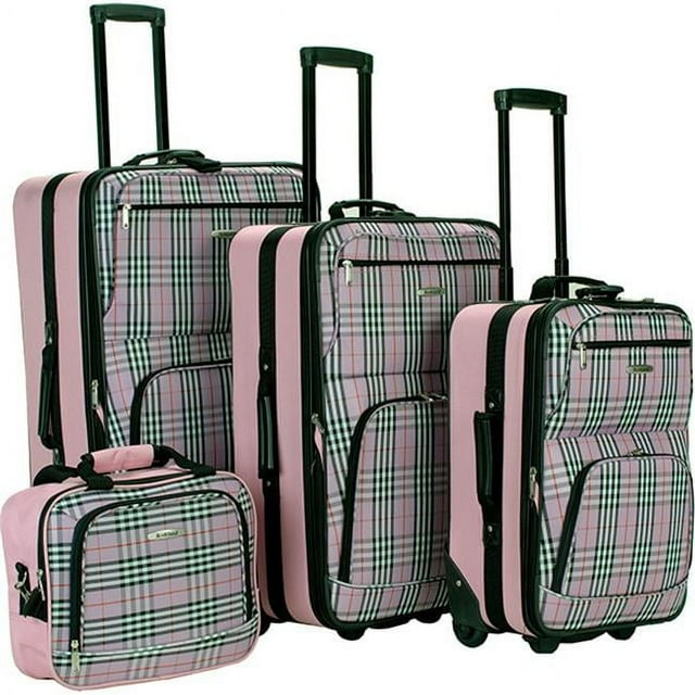 Rockland Luggage Fashion Collection 4 Piece Softside Expandable Luggage Set